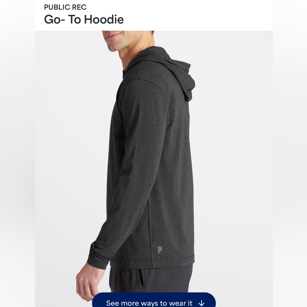 Public Rec Men’s GO-TO Hoodie (Navy) NWT - Picture 3 of 8